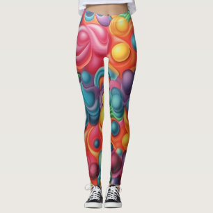 Leggings de Abstrato de arte lindas e tradicionais
