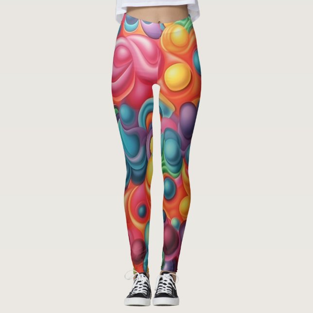 Leggings de Abstrato de arte lindas e tradicionais (Frente)