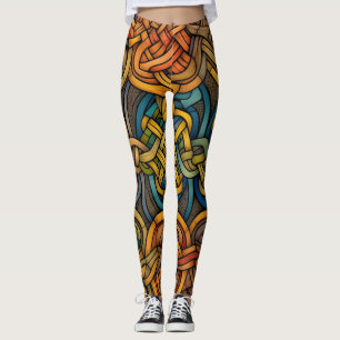Leggings de Abstrato de arte lindas e tradicionais