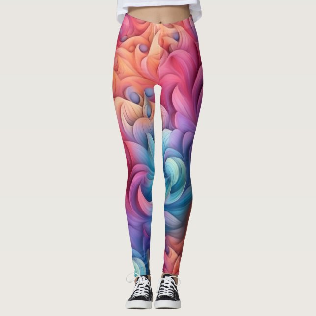Leggings de Abstrato de arte lindas e tradicionais (Frente)