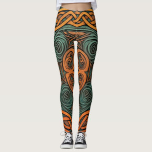 Leggings de Abstrato de arte lindas e tradicionais
