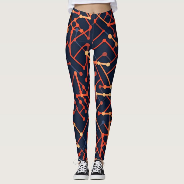 Leggings de Abstrato de arte lindas e tradicionais (Frente)