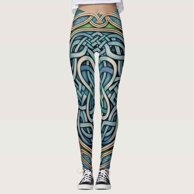 Leggings de Abstrato de arte lindas e tradicionais (Frente)