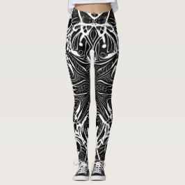 Leggings de Abstrato de arte lindas e tradicionais