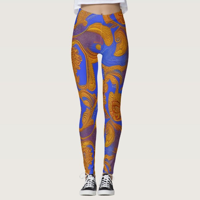Leggings de Abstrato de arte lindas e tradicionais (Frente)