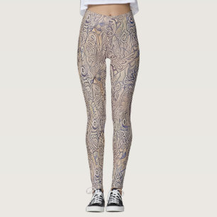Leggings de Abstrato de arte lindas e tradicionais