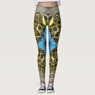 Leggings de Abstrato de arte lindas e tradicionais