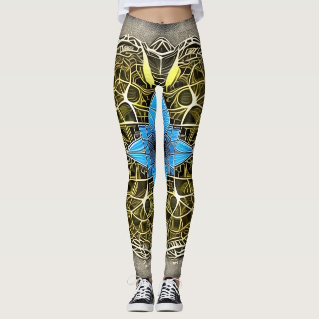 Leggings de Abstrato de arte lindas e tradicionais (Frente)