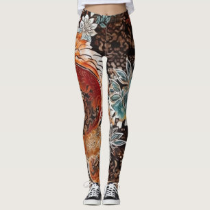 Leggings de Abstrato de arte lindas e tradicionais