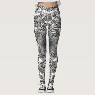 Leggings de Abstrato de arte lindas e tradicionais