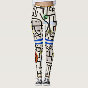 Leggings de Abstrato de inspiração Klee