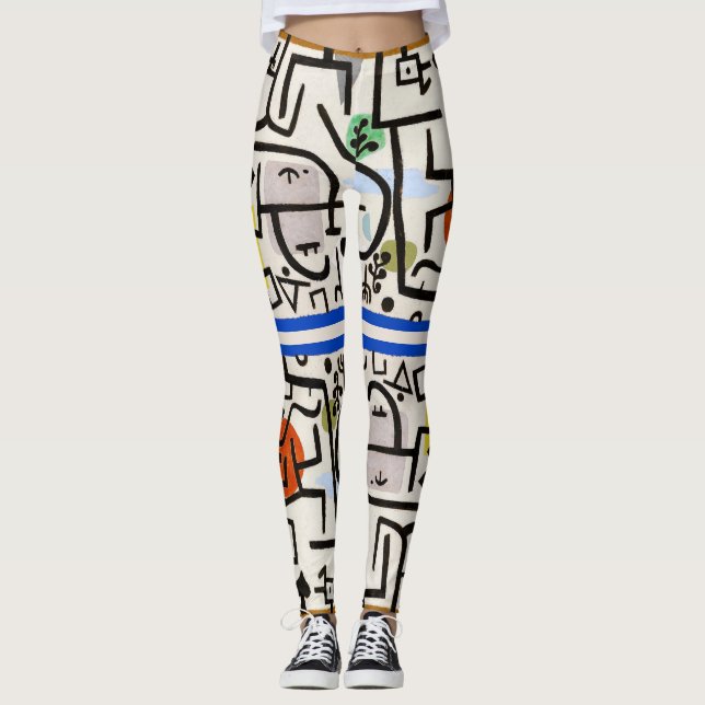 Leggings de Abstrato de inspiração Klee (Frente)