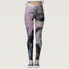 Leggings de Abstrato Floral