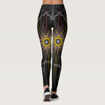 Leggings de abstrato-impressão de inspiração para