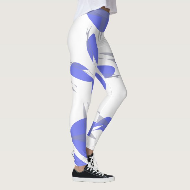 Leggings de Abstrato violeta púrpura de Pastel foc (Direita)