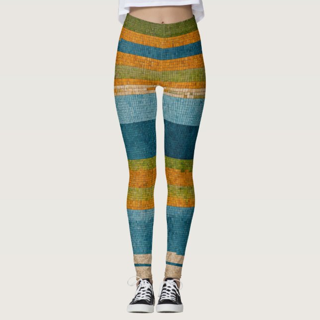 Leggings de alta cintura para mulheres - Na moda (Frente)