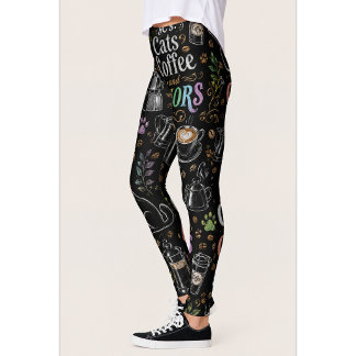 Leggings de Amante de Café Cats & Coffee
