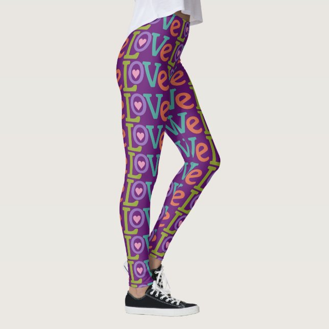 Leggings de amor coloridas (Direita)