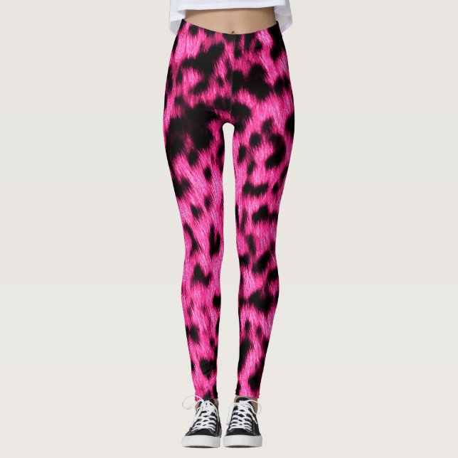 Leggings De Amor De Chita Rosa Quente (Frente)