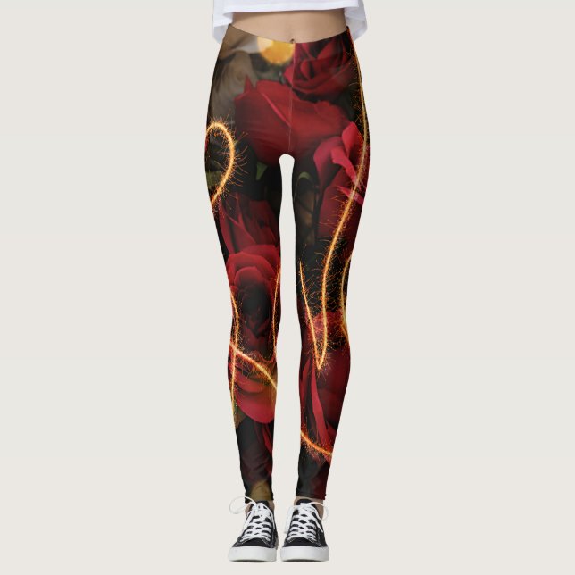 Leggings De Amor E Rosa (Frente)