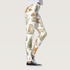 Leggings de Animais da Floresta