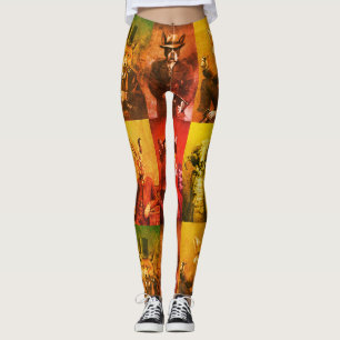 Leggings de Animais Vintage Vestidos