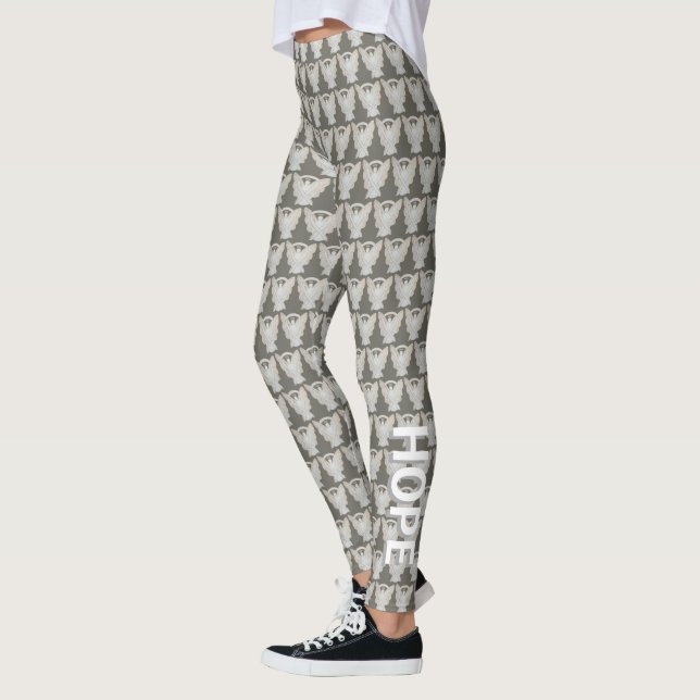 Leggings de Anjo de Palavras Personalizadas de Fri (Esquerda)
