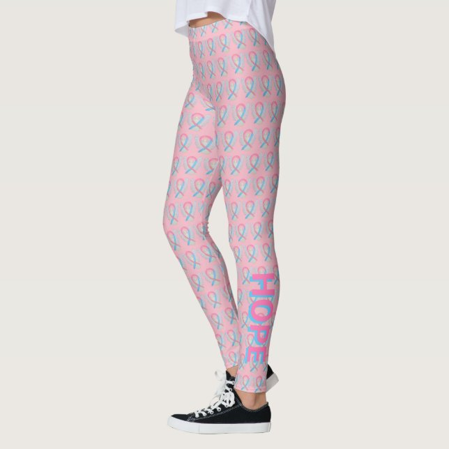 Leggings de Anjo por Sensibilização Rosa e Azul (Esquerda)