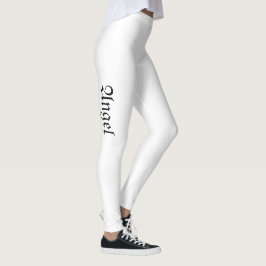 leggings de anjo sobre Impressão