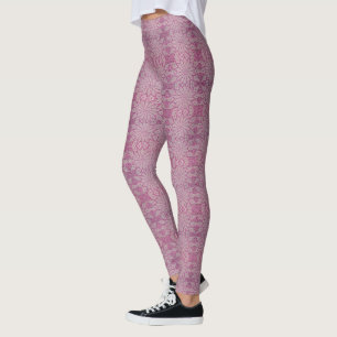 Leggings de aparência de crochê rosa - HAMbyWG