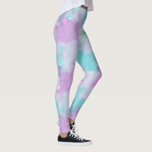 Leggings de Aqua Art, Abstrato cor-de-água, estilo