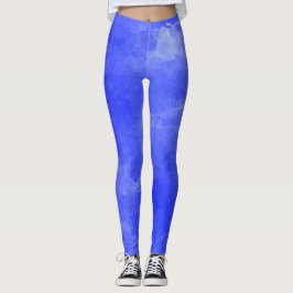 Leggings de Aquarela Azul