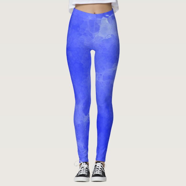 Leggings de Aquarela Azul (Frente)