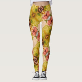 Leggings de aquarela em Calças de Abstrato