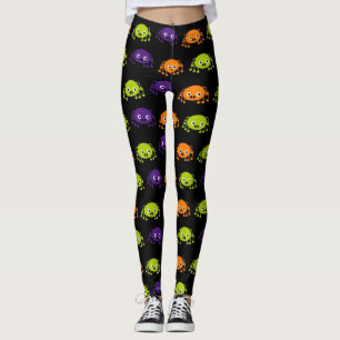 Leggings de aranha do Halloween com várias cores