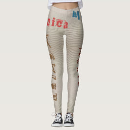 Leggings de Areia do Deserto de Nome Personalizado