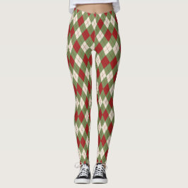 Leggings de Argyle de Natal