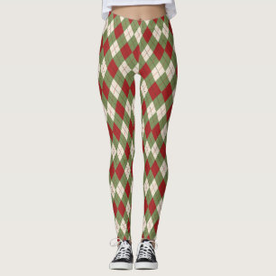Leggings de Argyle de Natal