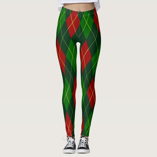 Leggings de Argyle Feriados (Frente)