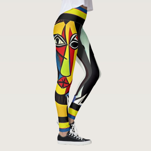 Leggings de Arte Abstrata (Direita)