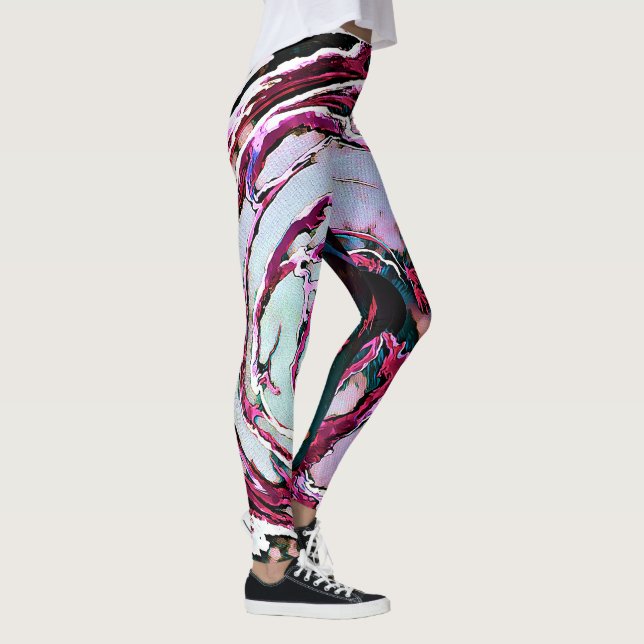 Leggings de arte abstrato Mercury (Direita)