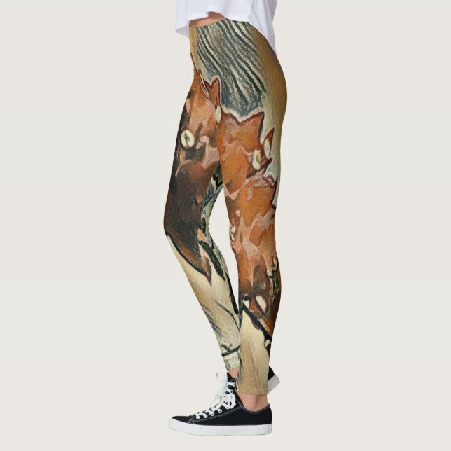 Leggings de Arte de Árvore rosa (Esquerda)