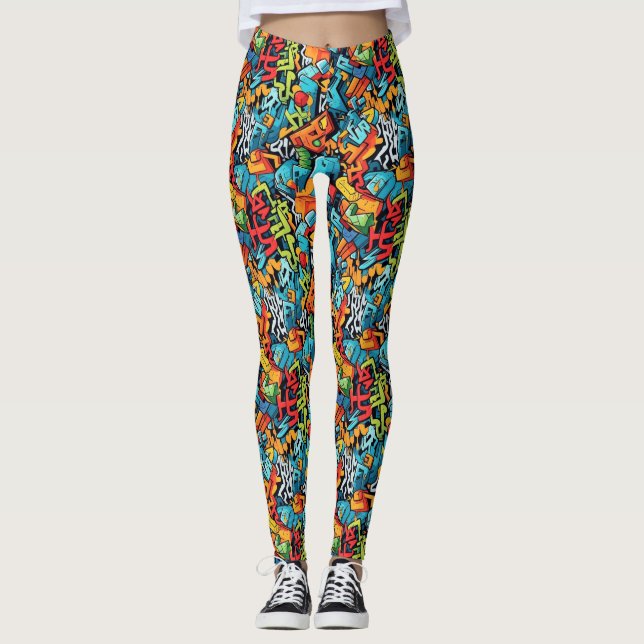 Leggings de arte de grafite (Frente)