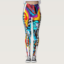 Leggings de arte de grafite