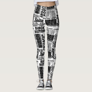 Leggings de Arte de História Negra para Mulheres