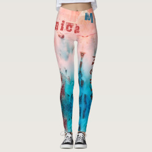 Leggings de Arte de Nomes Personalizados