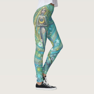 Leggings de Arte Fantasia da Sereia Faíscas