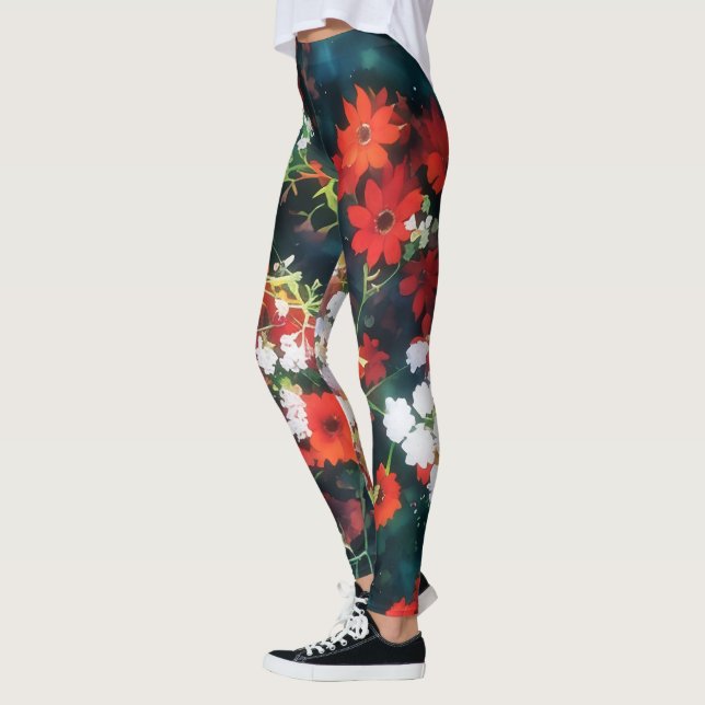 Leggings de Arte Floral Vintage (Esquerda)