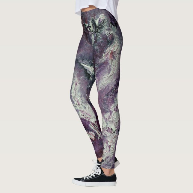 Leggings de Arte Funky Plum (Esquerda)