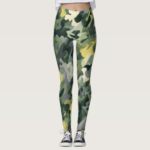 Leggings de arte lindas camufladas